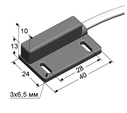 Выключатель, NC, АБС, Sn 6 мм, 2 провода.
