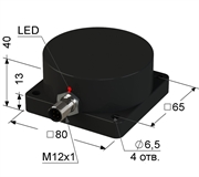 Индуктивный датчик, Sn 25 мм, заподлицо, PNP, размыкающий, NC, -25...+75 °C, 10...30 V DC, разъем/М12/4-конт.