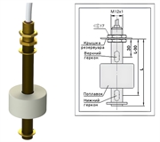 Магниточувствительный датчик уровня. Длина погружаемой части - 68 мм, корпус - нержавеющая сталь.
