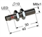 Индуктивный датчик, М8, L-40 мм, Sn 3 мм, заподлицо, PNP, размыкающий, NC, -25...+75 °C, 10...30 V DC, разъем/М8/3-конт.